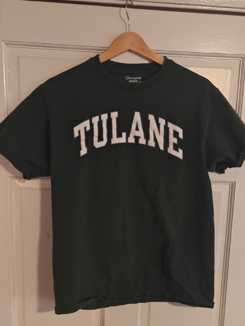 Champion Dark Green Tulane Arch Logo Tee